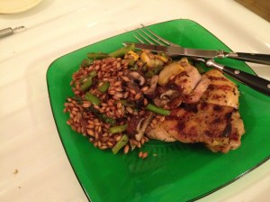 Faro Pilaf and Chicken Dinner